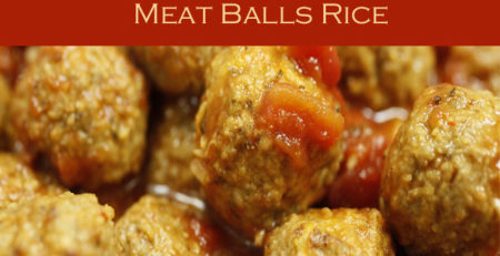 Spicy Chicken Meat Balls with Rice